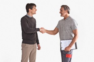 Two men shaking hands